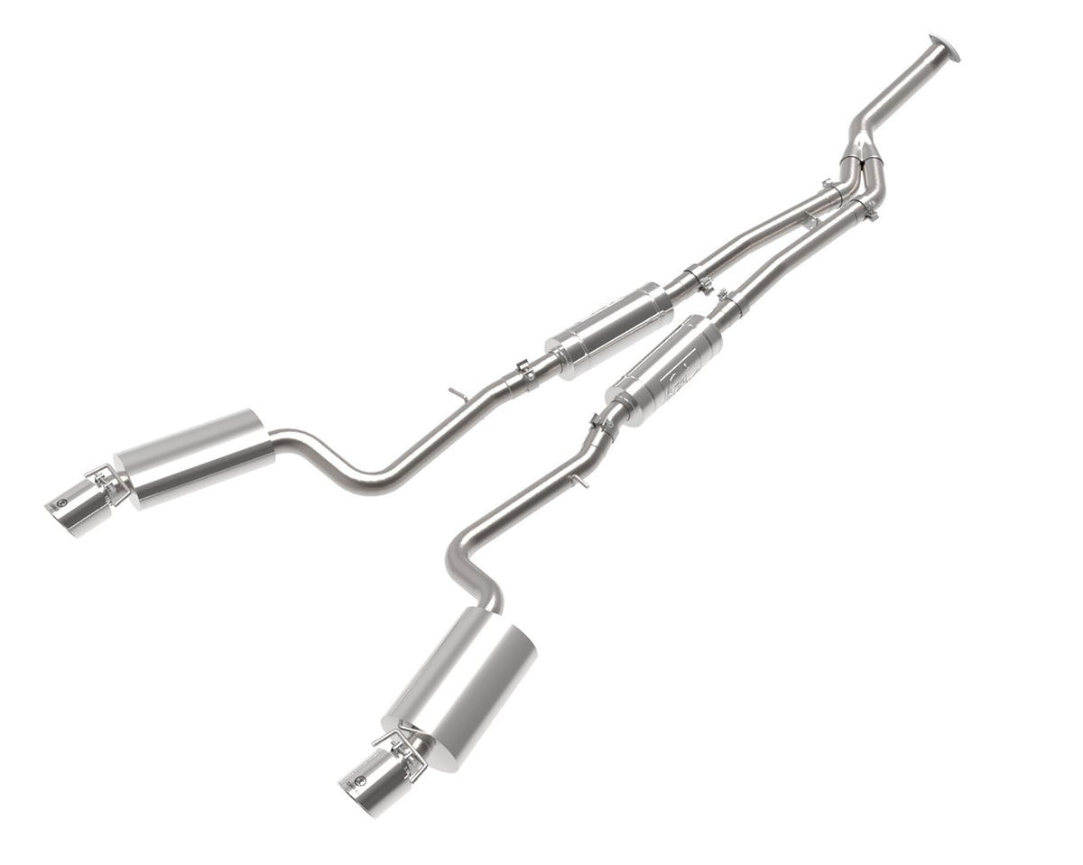 aFe Power Takeda 3 IN to 2-1/2 IN 304 Stainless Steel Cat-Back Exhaust System w/ Polished Tip — Lexus IS200t 16-17/IS300 18-23 L4-2.0L (t) — 49-36059-P
