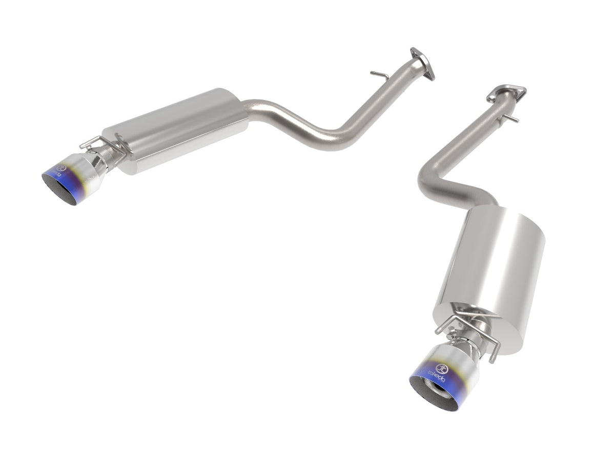 aFe Power Takeda 2-1/2 IN 304 Stainless Steel Axle-Back Exhaust System w/ Blue Flame Tip — Lexus IS350 14-23 V6-3.5L — 49-36060-L