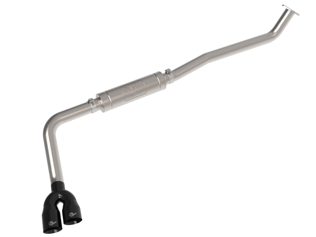 aFe Power Rebel Series 3 IN Stainless Steel Middle-Side Exit Exhaust System w/ Black Tip — Toyota Hilux 15-26 L4-2.4/2.8L (td) — 49-36089-B