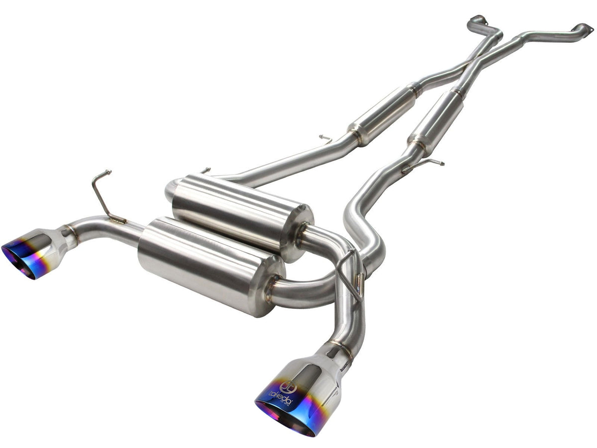 aFe Power Takeda 2-1/2 IN 304 Stainless Steel Cat-Back Exhaust System — Infiniti G37 08-13/Q60 14-15 V6-3.7L (VQ37VHR) — 49-36103-L