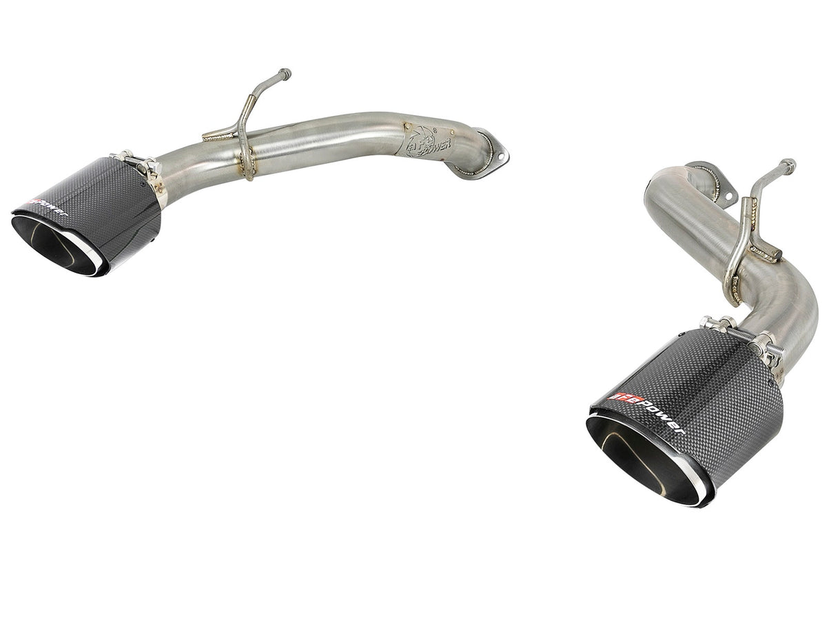 aFe Power Takeda 2-1/2 IN 304 Stainless Steel Axle-Back Exhaust System — Infiniti Q50 16-24 V6-3.0L (tt) — 49-36130NM-C