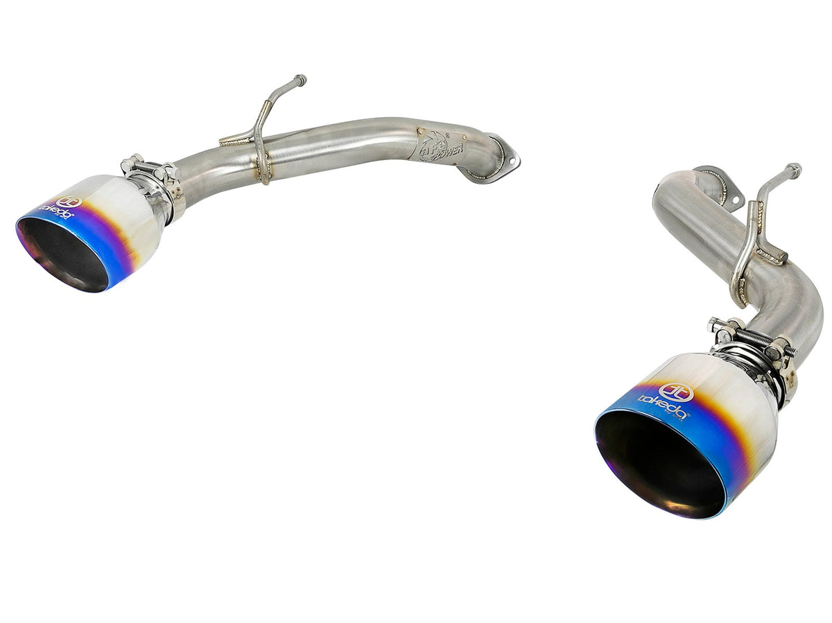 aFe Power Takeda 2-1/2 IN 304 Stainless Steel Axle-Back Exhaust System — Infiniti Q50 16-24 V6-3.0L (tt) — 49-36130NM-L