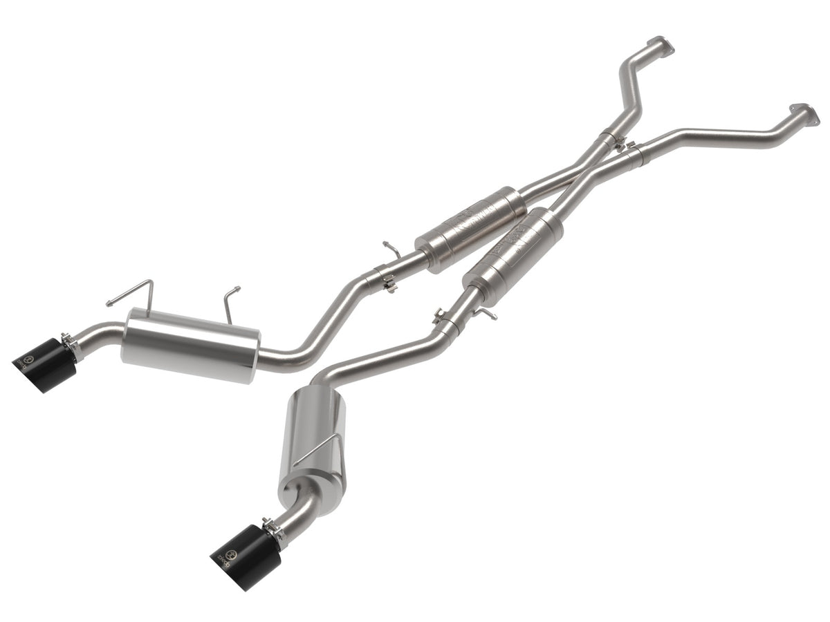 aFe Power Takeda 2-1/2 IN 304 Stainless Steel Cat-Back Exhaust System w/ Black Tip — Nissan 370Z 09-20 V6-3.7L — 49-36139-B