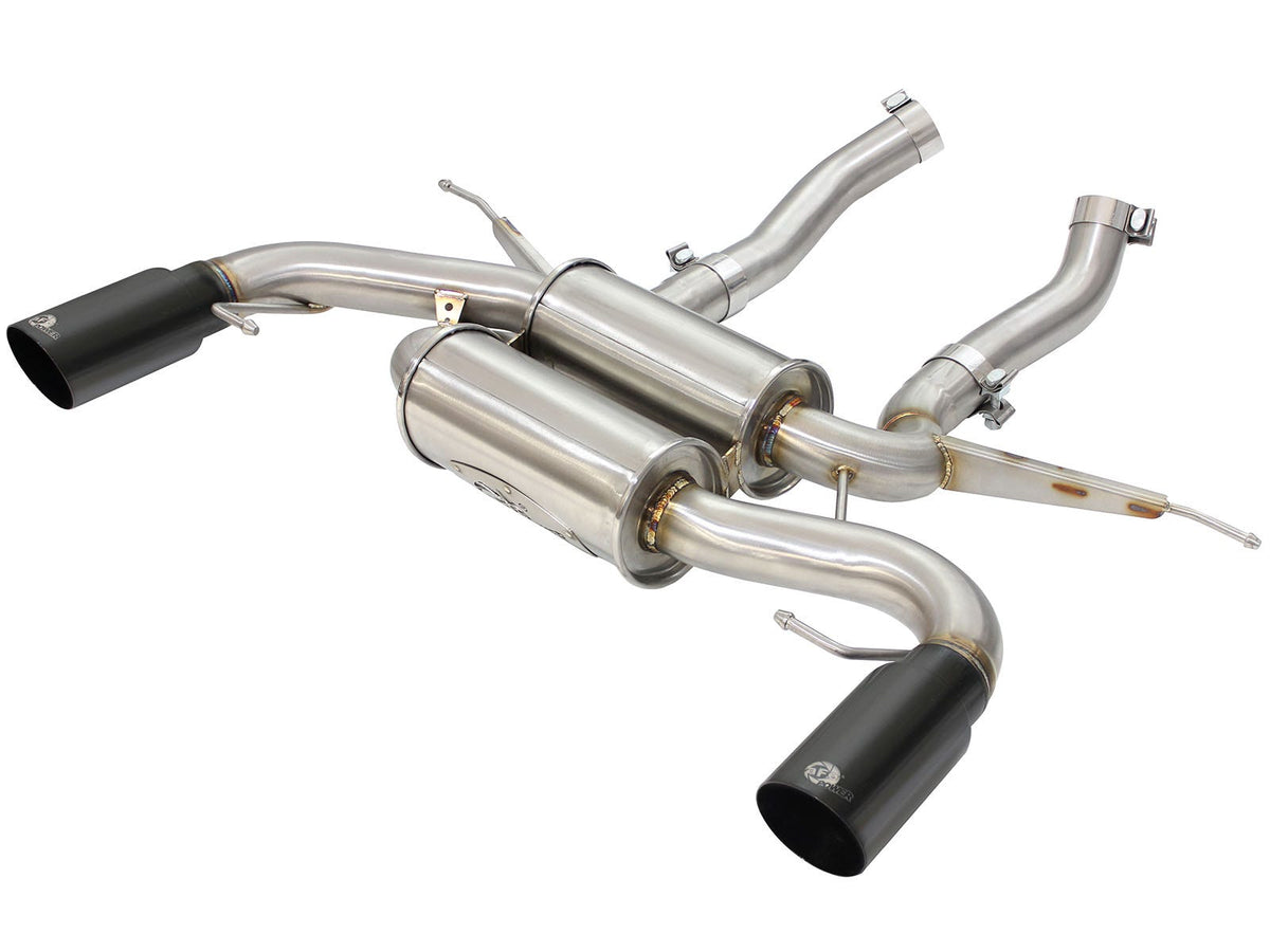 aFe Power MACH Force-Xp 2-1/2 IN 304 Stainless Steel Axle-Back Exhaust System — BMW 335i (E90/92/93) 07-13 L6-3.0L (t) N54/N55 — 49-36327-B