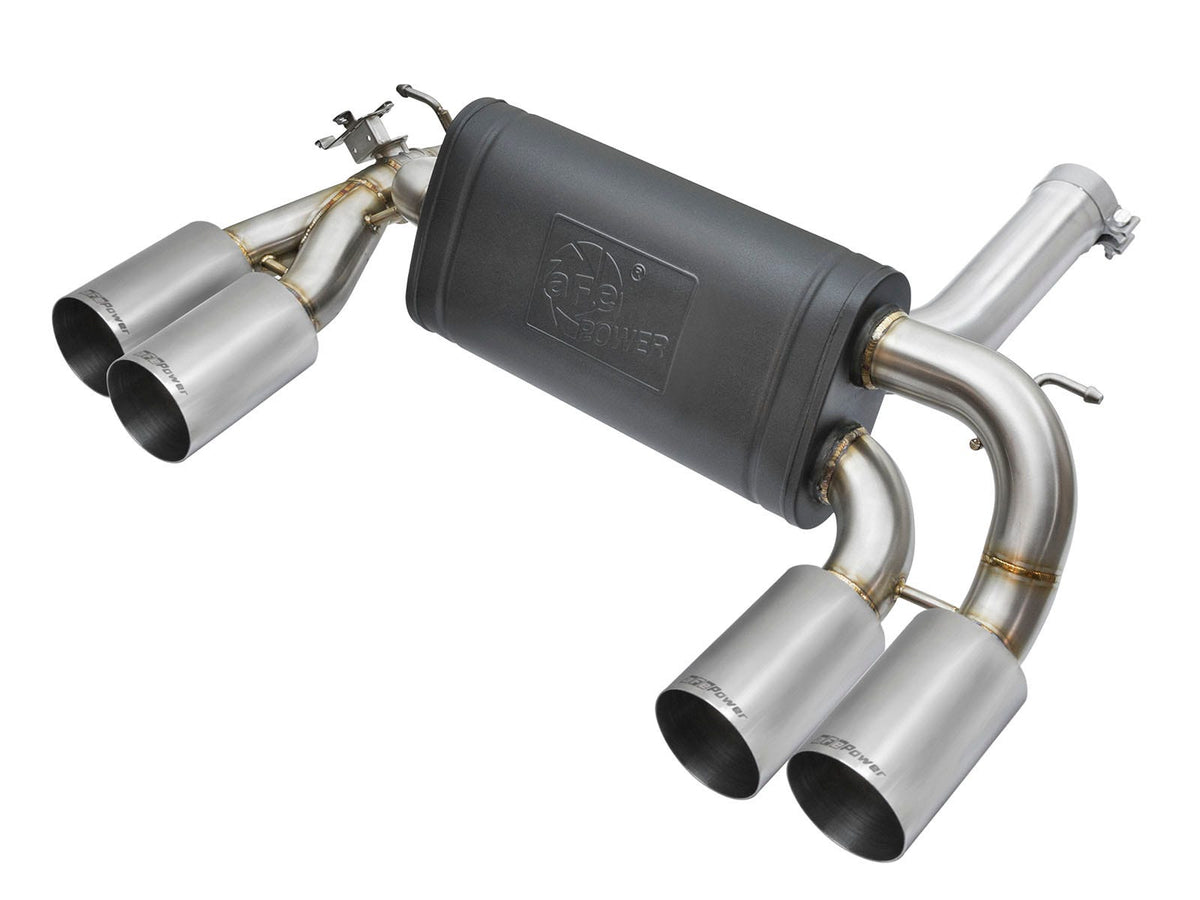 aFe Power MACH Force-Xp 3 IN to 2-1/2 IN 304 Stainless Steel Axle-Back Exhaust System — BMW M2 (F87) 16-18 L6-3.0L (t) N55 — 49-36333-P