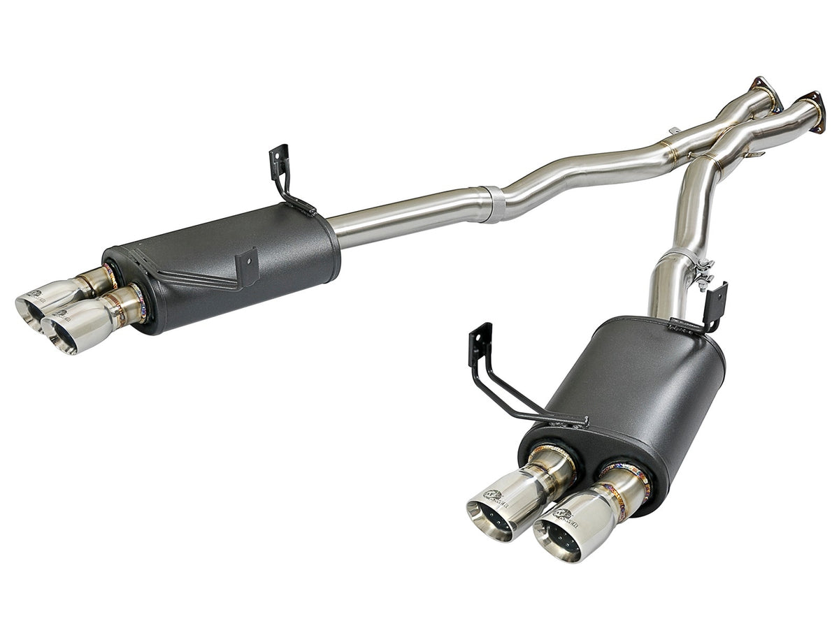 aFe Power MACH Force-Xp 2-1/2 IN 304 Stainless Steel Cat-Back Exhaust System — BMW Z4 M (E85/86) 06-08 L6-3.2L S54 — 49-36339-P