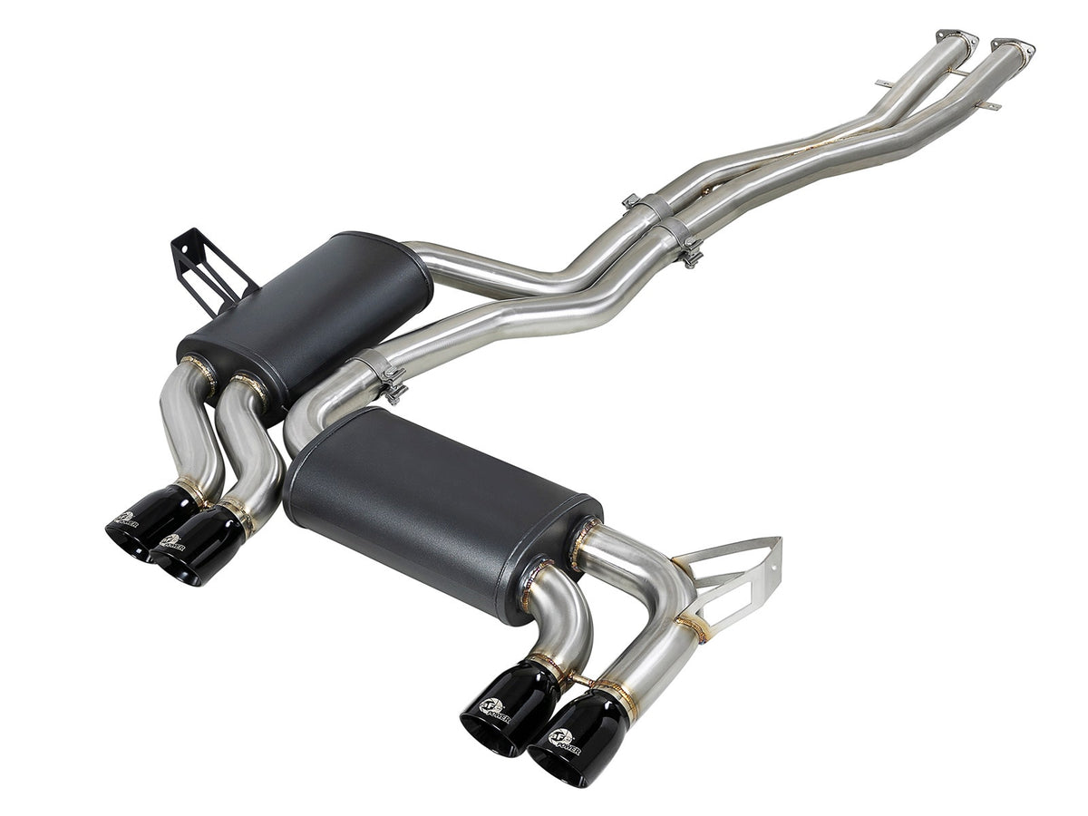 aFe Power MACH Force-Xp 2-1/2 IN 304 Stainless Steel Cat-Back Exhaust System — BMW M3 (E46) 01-06 L6-3.2L S54 — 49-36344-B