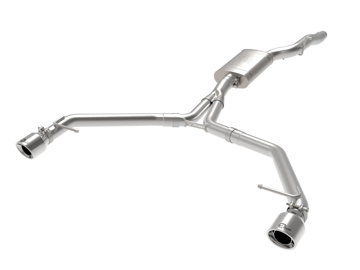 aFe Power MACH Force-Xp 3 IN to 2-1/2 IN 304 Stainless Steel Axle-Back Exhaust System — Audi Allroad 13-16 L4-2.0L (t) — 49-36437-P
