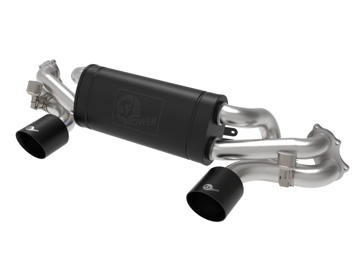 aFe Power MACH Force-Xp 2-1/4 IN to 2-1/2 IN 304 Stainless Steel Cat-Back Exhaust System — Porsche Cayman GT4 20-23 H6-4.0L — 49-36443-B