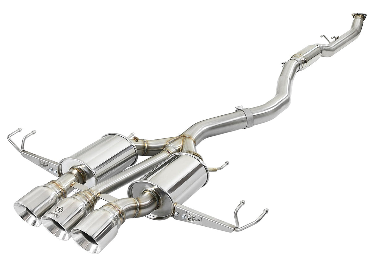 aFe Power Takeda 3 IN 304 Stainless Steel Cat-Back Exhaust System w/ Tri-Polished Tips — Honda Civic Type R 17-21 L4-2.0L (t) — 49-36623-P
