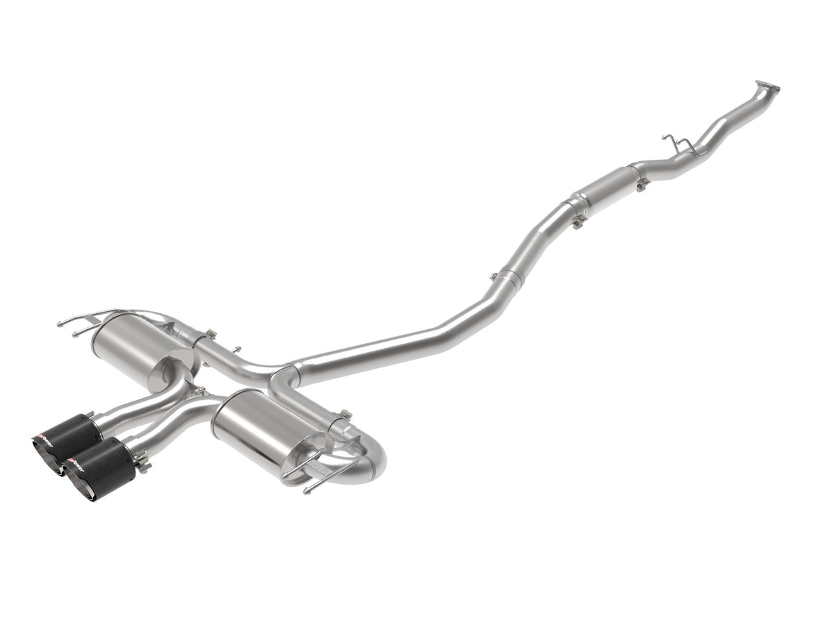 aFe Power Takeda 3 IN to 2-1/2 IN 304 Stainless Steel Cat-Back Exhaust System — Honda Civic Sport 17-21 L4-1.5L (t) — 49-36624-C