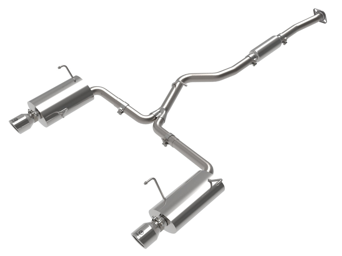 aFe Power Takeda 2-1/2 IN to 2-1/4 IN 304 Stainless Steel Cat-Back Exhaust System w/ Polished Tip — Subaru Forester XT 14-18 H4-2.5L (t) — 49-36804-P