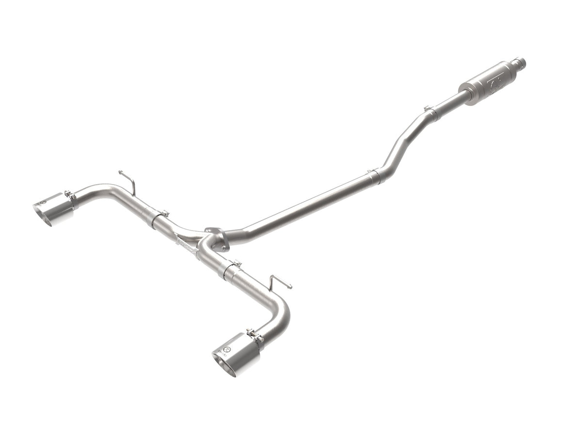 aFe Power Takeda 2-1/2 IN 304 Stainless Steel Cat-Back Exhaust System w/ Polished Tip — Mazda 3 Hatchback 14-18 L4-2.0/2.5L — 49-37015-P