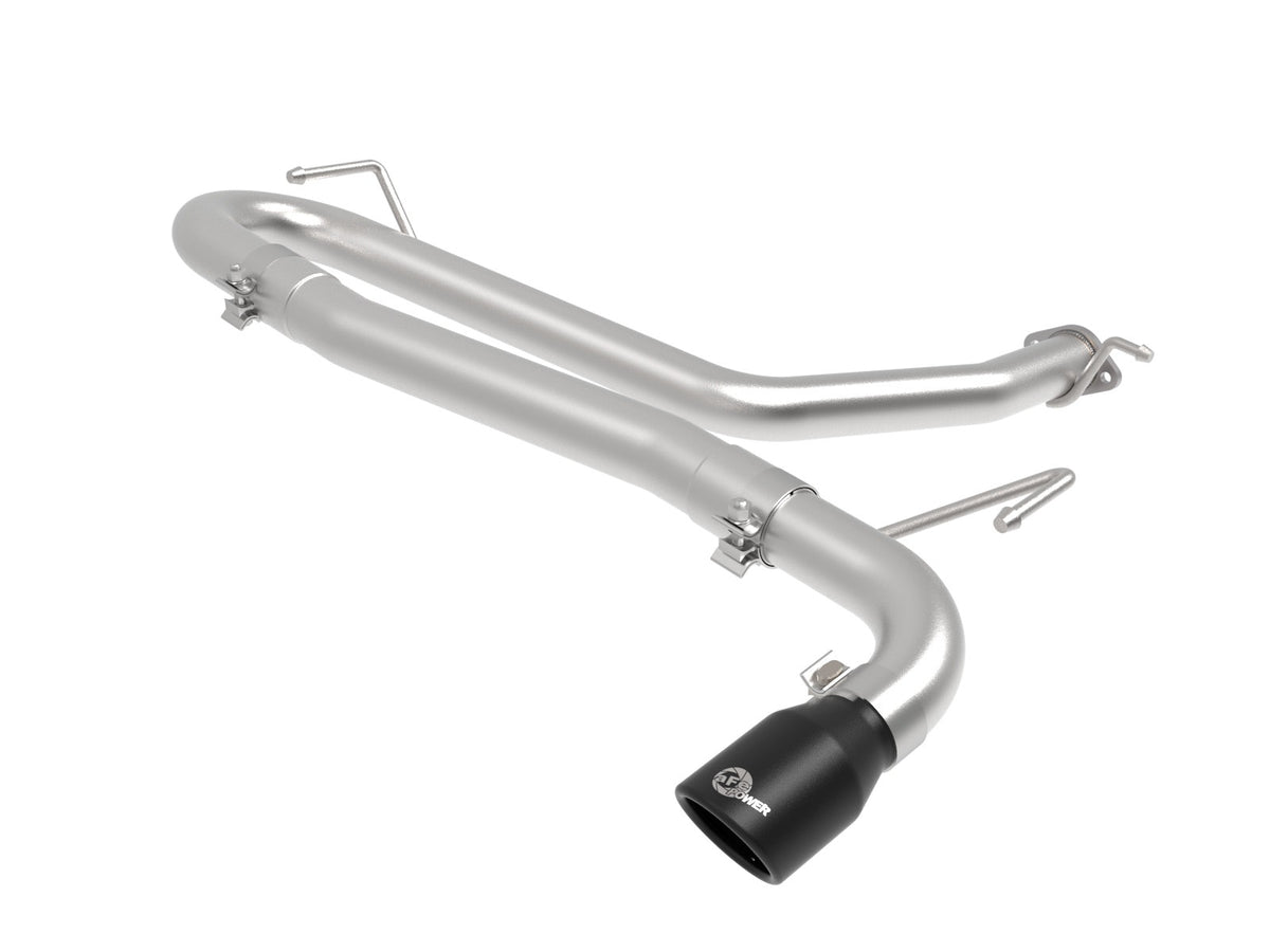 aFe Power Takeda 2-1/2 IN 304 Stainless Steel Axle-Back Exhaust System w/ Black Tip - No Muffler — Hyundai Kona 18-23 L4-1.6L (t) — 49-37017NM-B