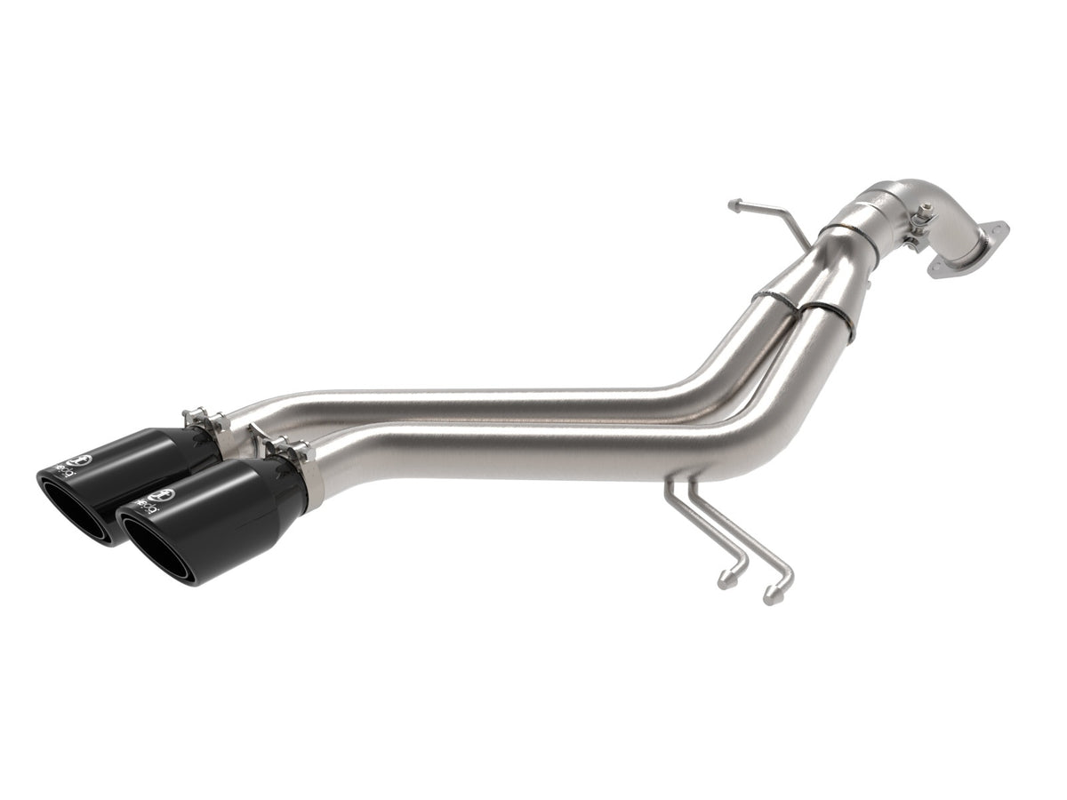 aFe Power Takeda 2-1/2 IN 304 Stainless Steel Axle-Back Exhaust System w/ Black Tip — Hyundai Veloster 13-17 L4-1.6L (t) — 49-37019-B
