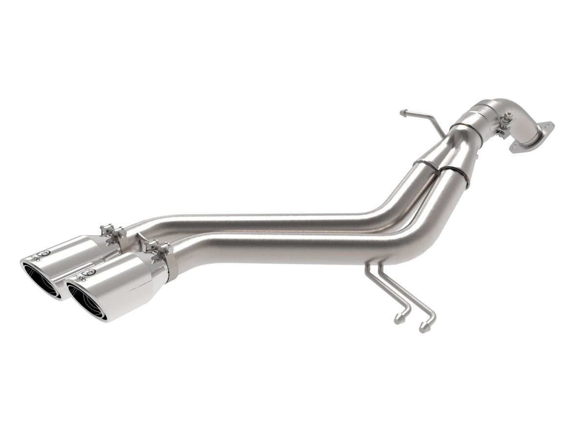 aFe Power Takeda 2-1/2 IN 304 Stainless Steel Axle-Back Exhaust System w/ Polished Tip — Hyundai Veloster 13-17 L4-1.6L (t) — 49-37019-P