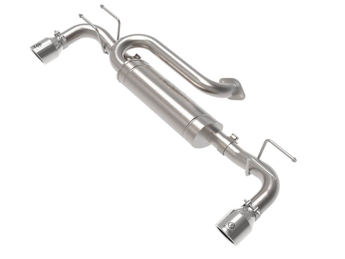 aFe Power Takeda 2-1/2 IN 304 Stainless Steel Axle-Back Exhaust System w/ Polished Tip — Mazda 3 Hatchback 19-26 L4-2.5L/2.5L (t) — 49-37023-P