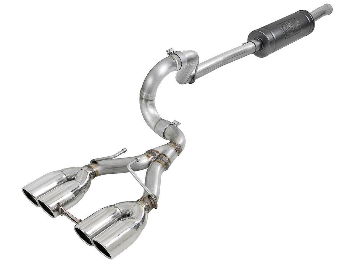 aFe Power Rebel Series 2-1/2 IN 304 Stainless Steel Cat-Back Exhaust System — Jeep Wrangler (JL) 18-26 V6-3.6L — 49-38071-P