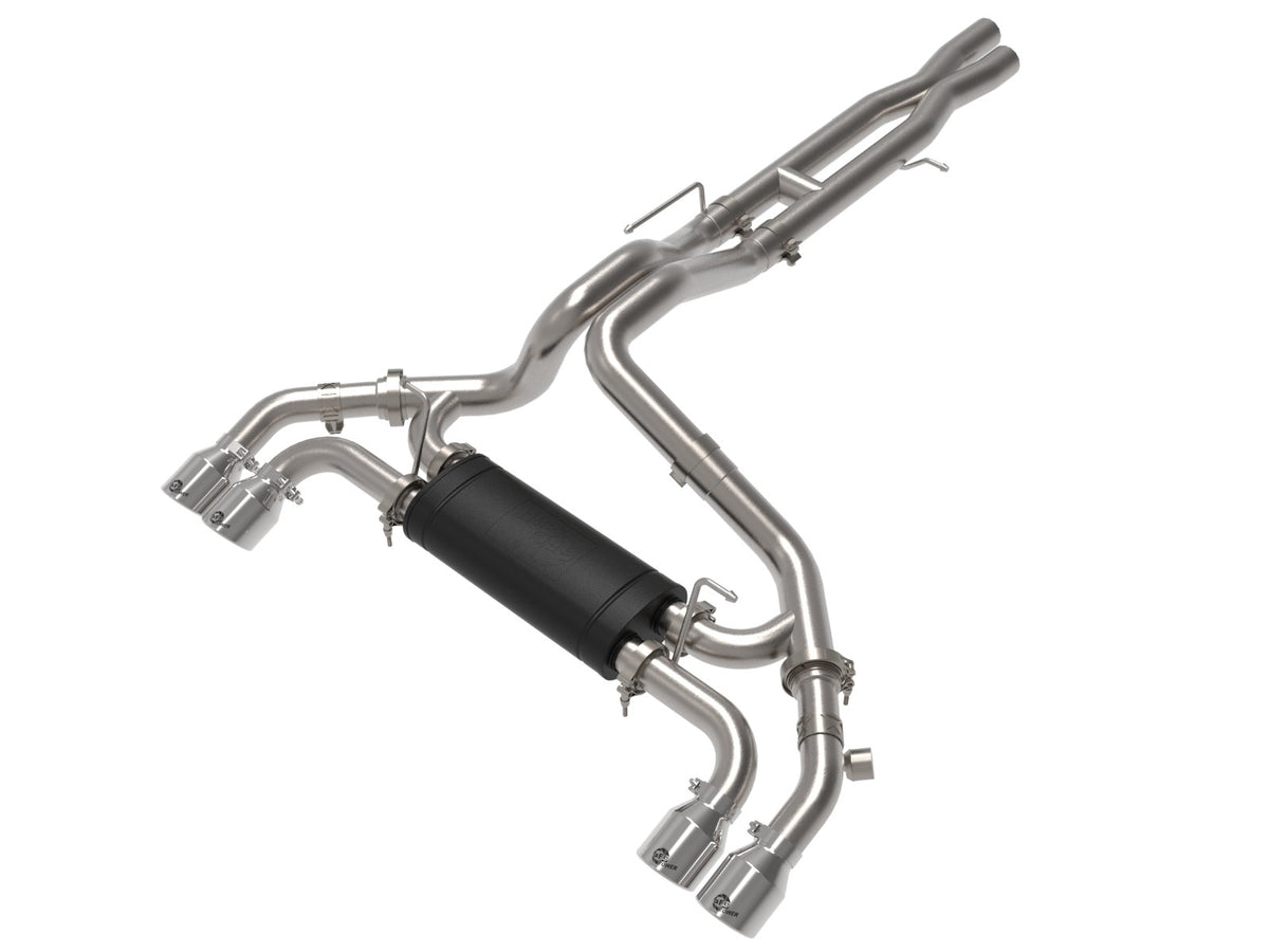 aFe Power Vulcan Series 3 IN to 2-1/2 IN 304 Stainless Steel Cat-Back Exhaust System w/ Polished Tip — Jeep Wrangler 392 21-26 V8-6.4L — 49-38098-P