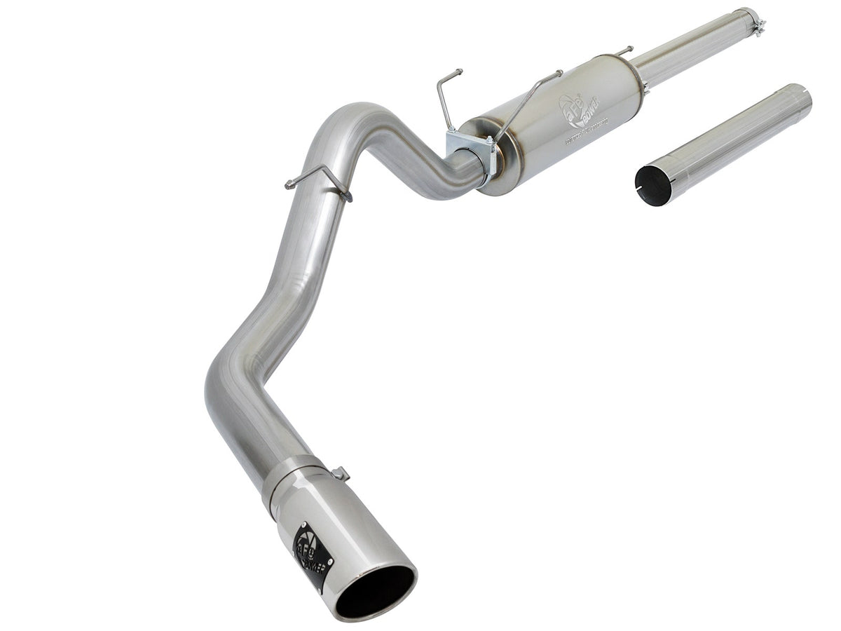 aFe Power Large Bore-HD 4 IN 409 Stainless Steel Cat-Back Exhaust System — Dodge Diesel Trucks 03-04 L6-5.9L (td) — 49-42005