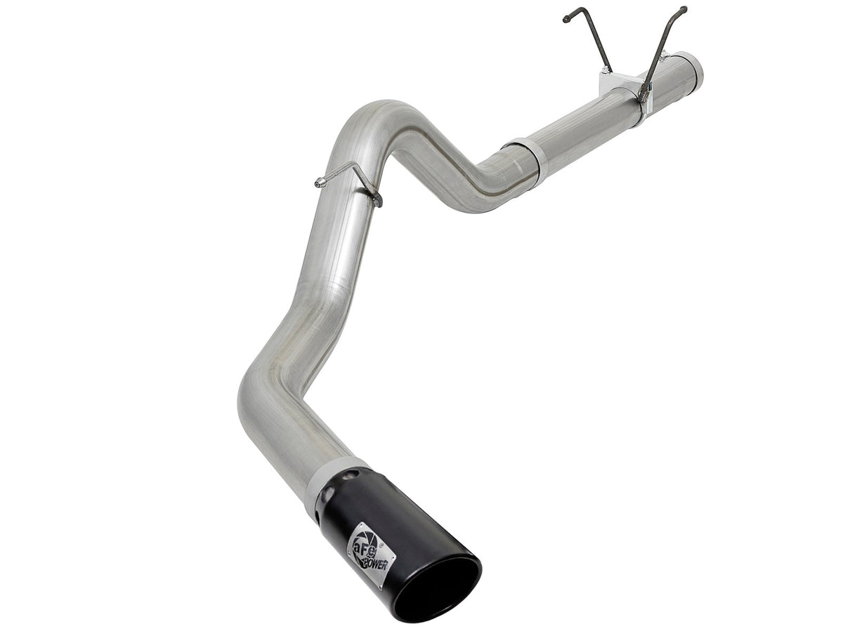 aFe Power Large Bore-HD 4 IN 409 Stainless Steel DPF-Back Exhaust System — Dodge Diesel Trucks 07.5-12 L6-6.7L (td) — 49-42006-B