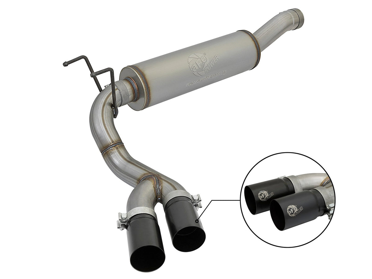 aFe Power Rebel Series 3-1/2 IN 409 Stainless Steel Cat-Back Exhaust System — RAM 2500/3500 14-18 V8-6.4L HEMI — 49-42057-B