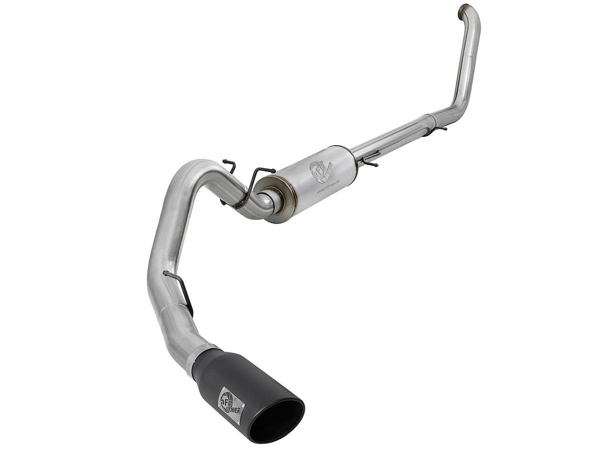aFe Power Large Bore-HD 4 IN 409 Stainless Steel Turbo-Back Exhaust System — Ford Excursion 00-03 V8-7.3L (td) — 49-43008-B