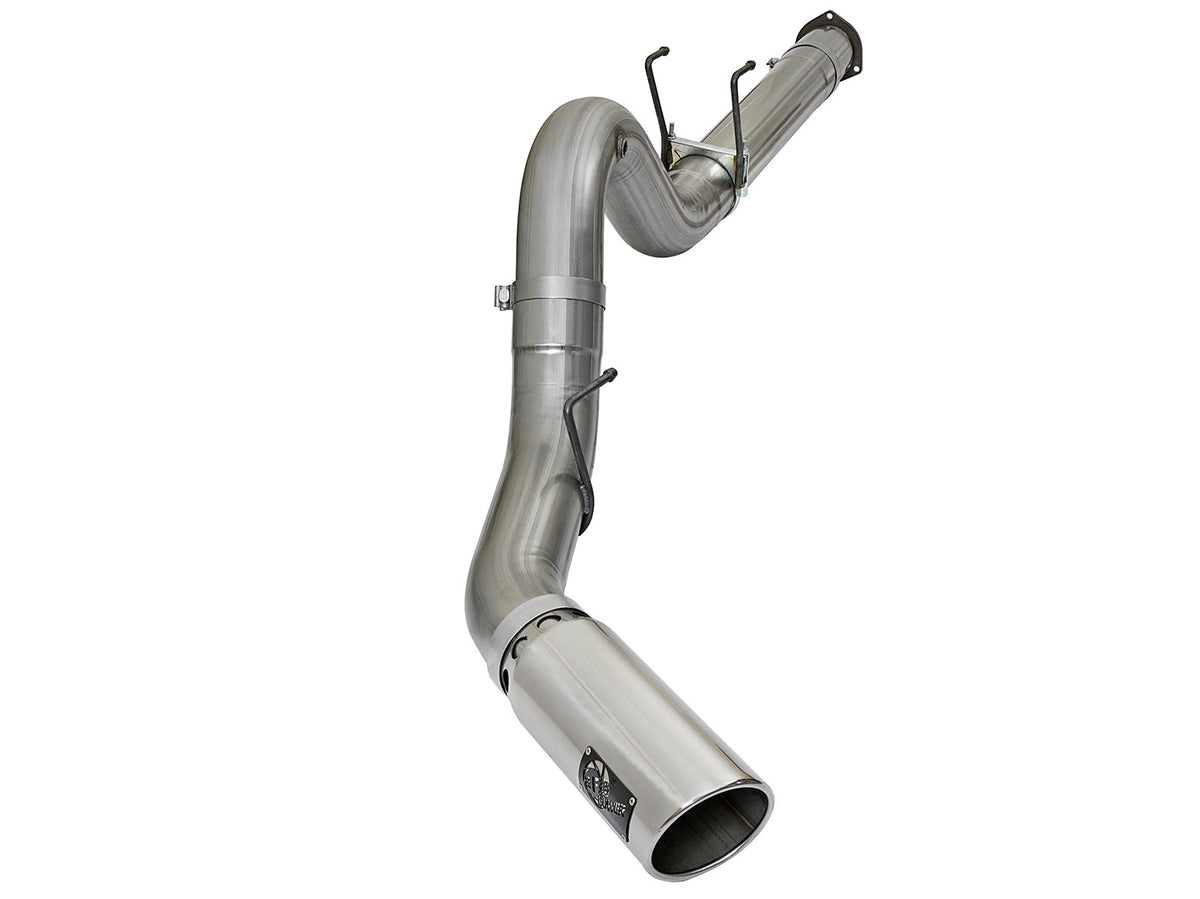 aFe Power Large Bore-HD 5 IN 409 Stainless Steel DPF-Back Exhaust System — Ford Diesel Trucks 17-26 V8-6.7L (td) — 49-43090-P