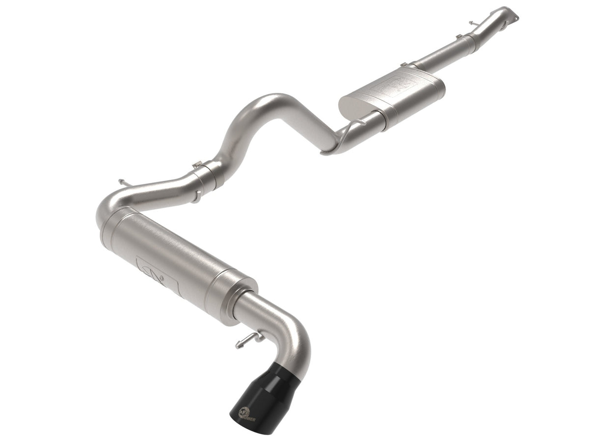 aFe Power Apollo GT Series 3 IN 409 Stainless Steel Cat-Back Exhaust System w/ Black Tip — Ford Bronco 21-26 L4-2.3L (t)/V6-2.7L (tt) — 49-43136-B