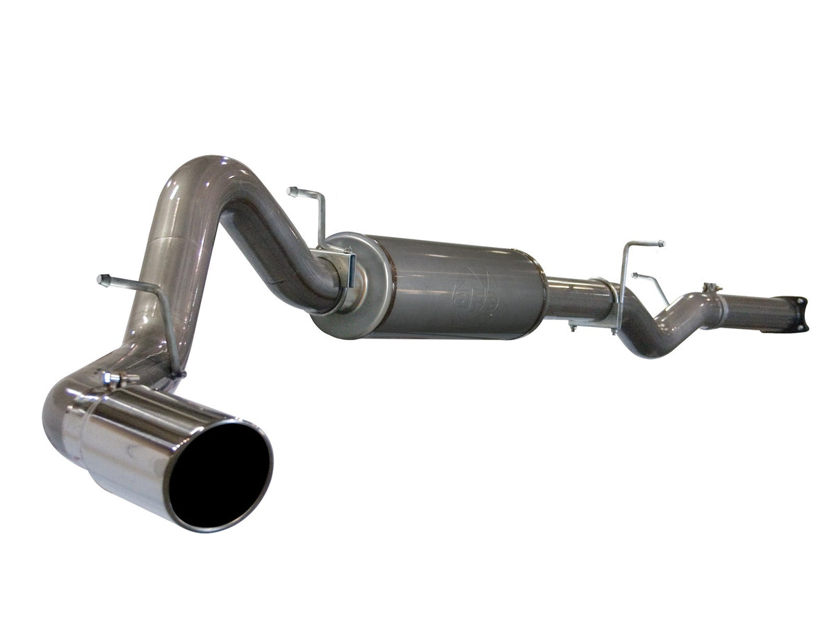 aFe Power Large Bore-HD 4 IN 409 Stainless Steel Cat-Back Exhaust System — GM Diesel Trucks 01-05 V8-6.6L (td) LB7/LLY — 49-44001