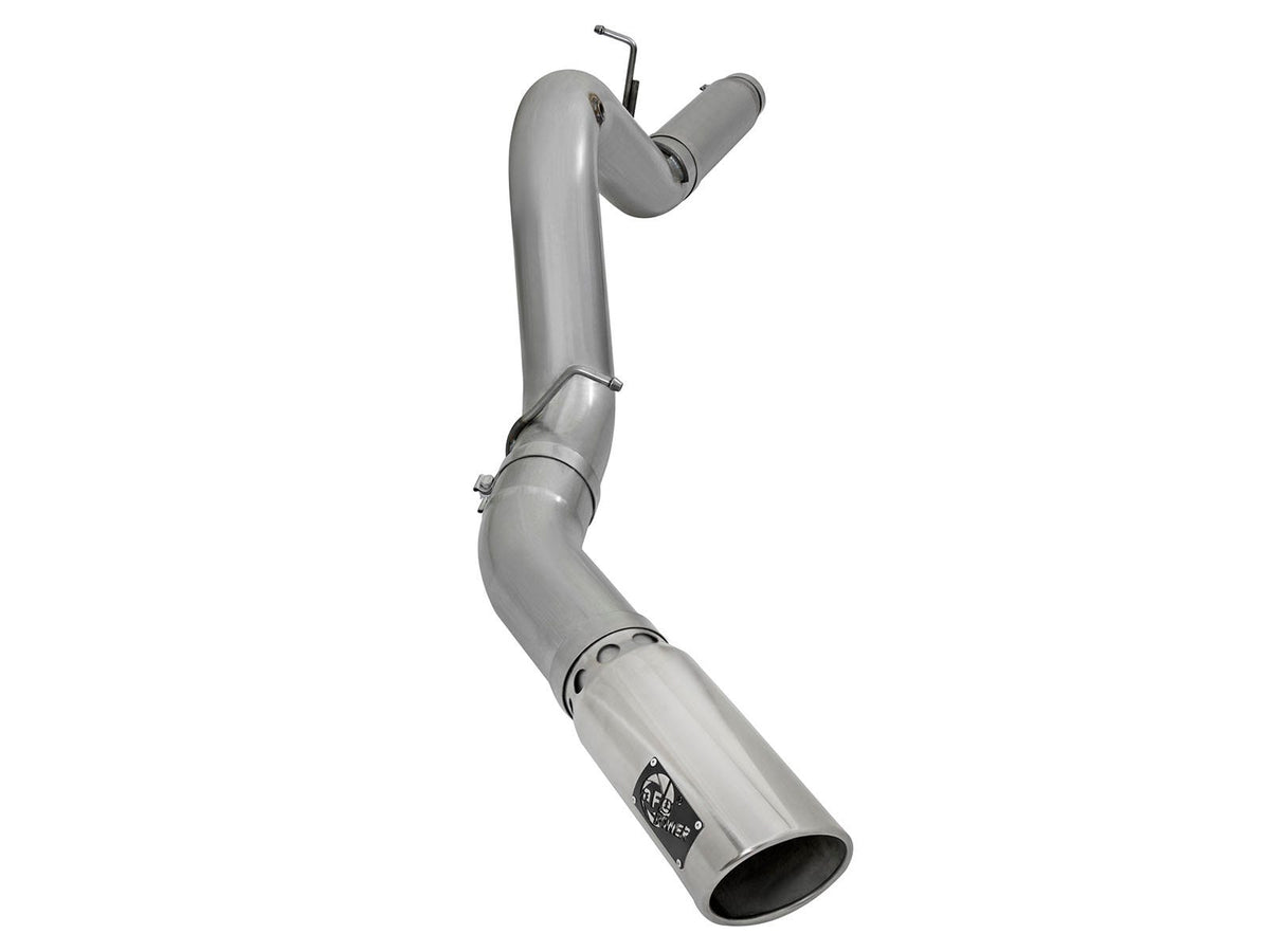 aFe Power Large Bore-HD 5 IN 409 Stainless Steel DPF-Back Exhaust System — GM Diesel Trucks 2016 V8-6.6L (td) LML — 49-44081-P