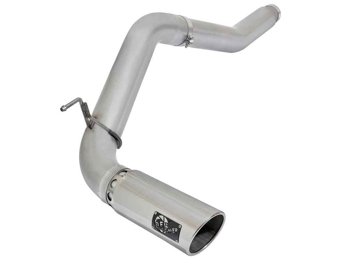 aFe Power Large Bore-HD 5 IN DPF-Back Stainless Steel Exhaust System w/ Polished Tip — Nissan Titan XD 16-19 V8-5.0L (td) — 49-46112-P