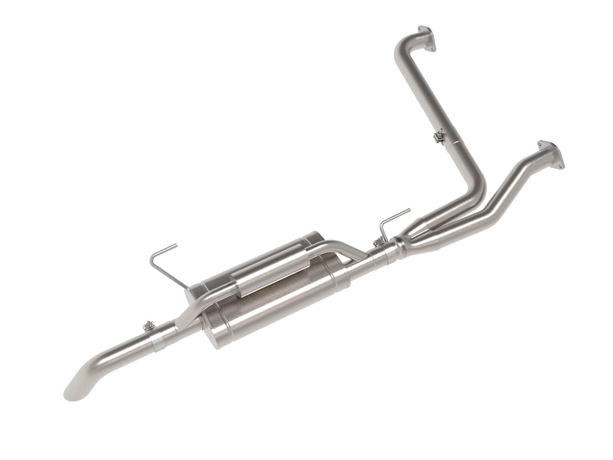 aFe Power ROCK BASHER 2-1/2 IN 409 Stainless Steel Cat-Back Hi-Tuck Exhaust System — Nissan Frontier 22-26 V6-3.8L — 49-46141