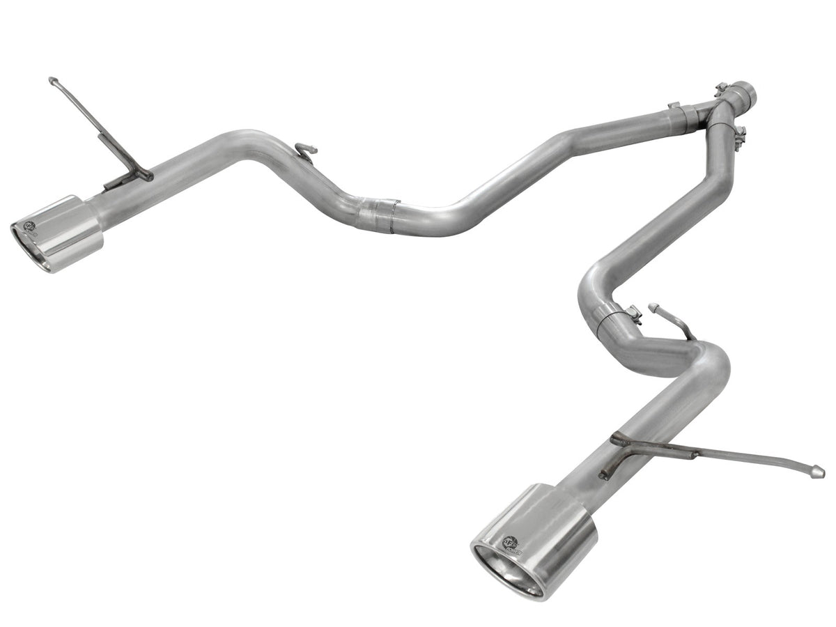aFe Power Large Bore-HD 2-1/2 IN 409 Stainless Steel DPF-Back Exhaust System — Jeep Grand Cherokee (WK2) 14-19 V6-3.0L (td) EcoDiesel — 49-46235