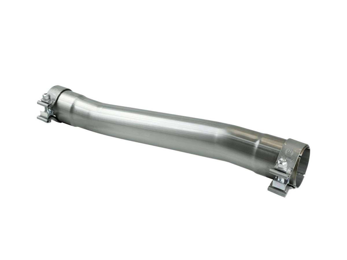 aFe Power MACH Force-Xp 2-1/2 IN 304 Stainless Steel Muffler Delete Pipe — 2-1/2 IN ID Inlet/Outlet x 24 IN Overall Length — 49M30053