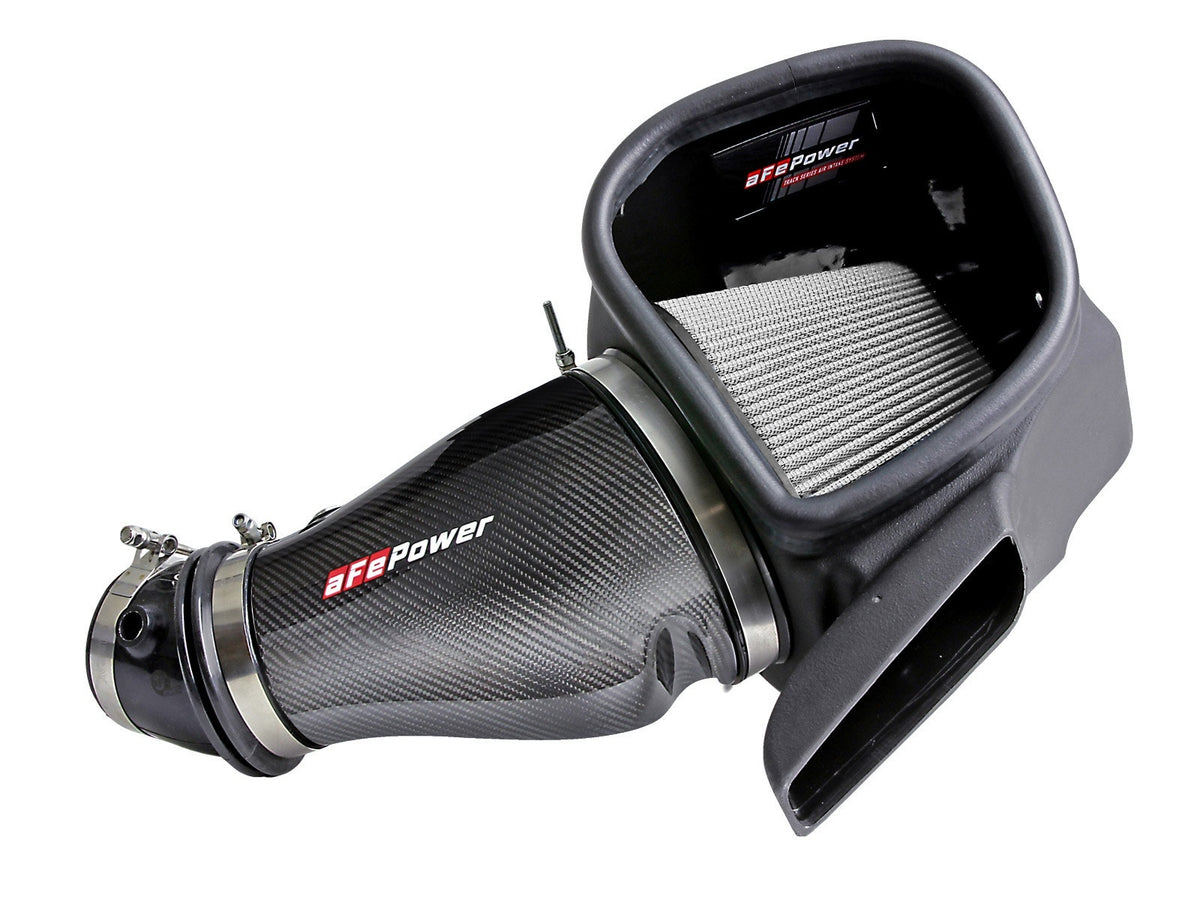 aFe Power Track Series Carbon Fiber Cold Air Intake System w/ Pro DRY S Filter — Jeep Grand Cherokee Trackhawk (WK2) 2018 V8-6.2L (sc) — 57-10002D