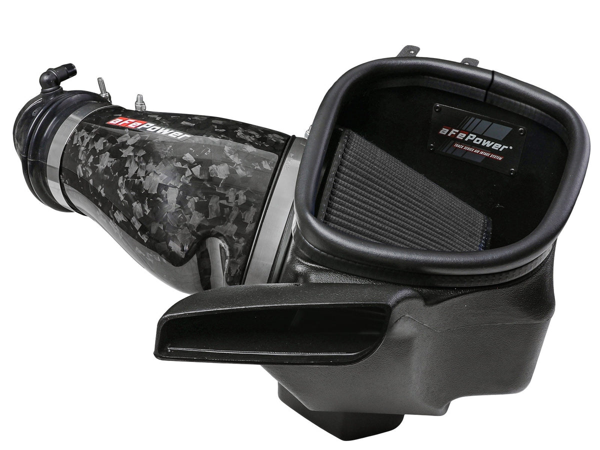 aFe Power Track Series Forged Carbon Fiber Cold Air Intake System w/ Black Pro 5R Filter — Dodge Durango SRT Hellcat 21-26 V8-6.2L (sc) — 57-10028K