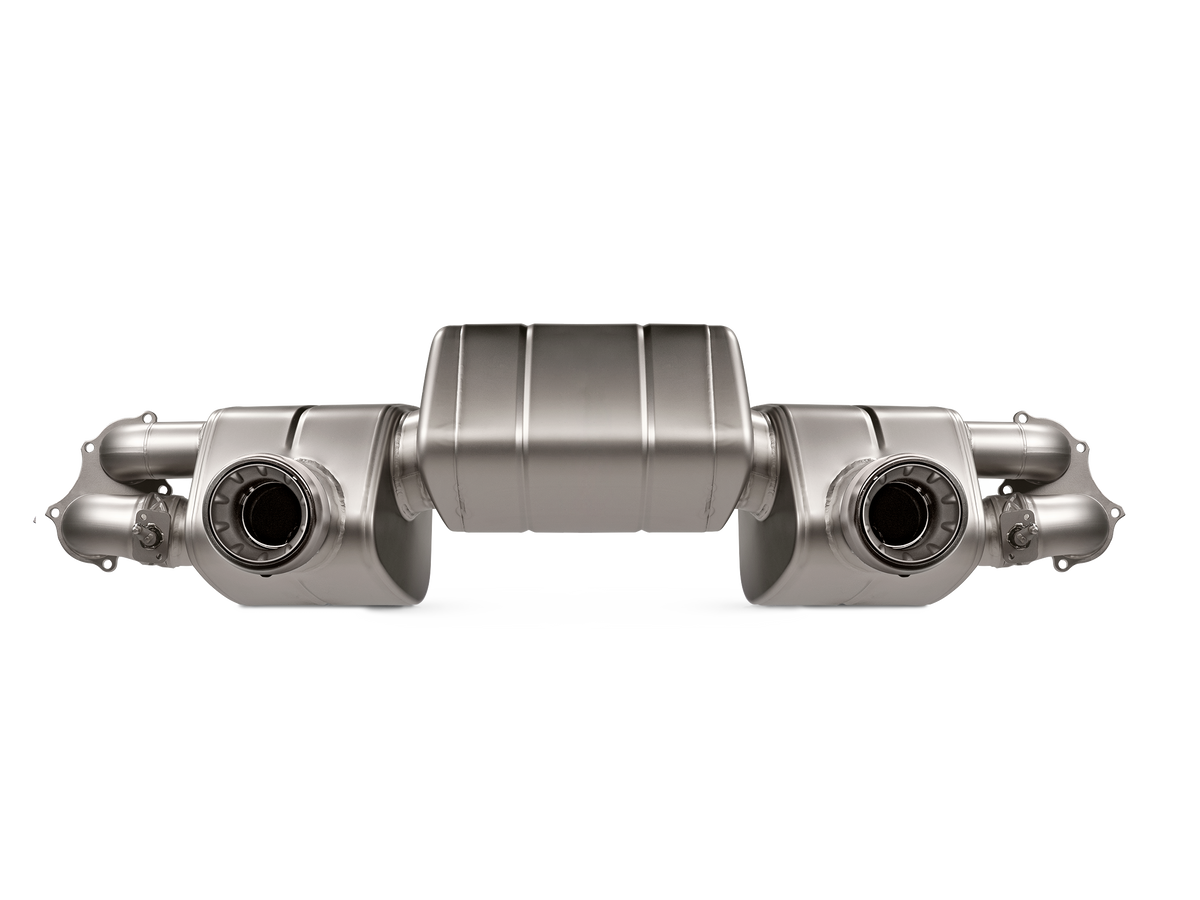 Akrapovič Slip-On Race Line (Titanium) — Porsche 718 Cayman GT4 / Spyder / Porsche 718 Cayman GTS 4.0 / Boxster GTS 4.0 — S-PO/TI/18/1