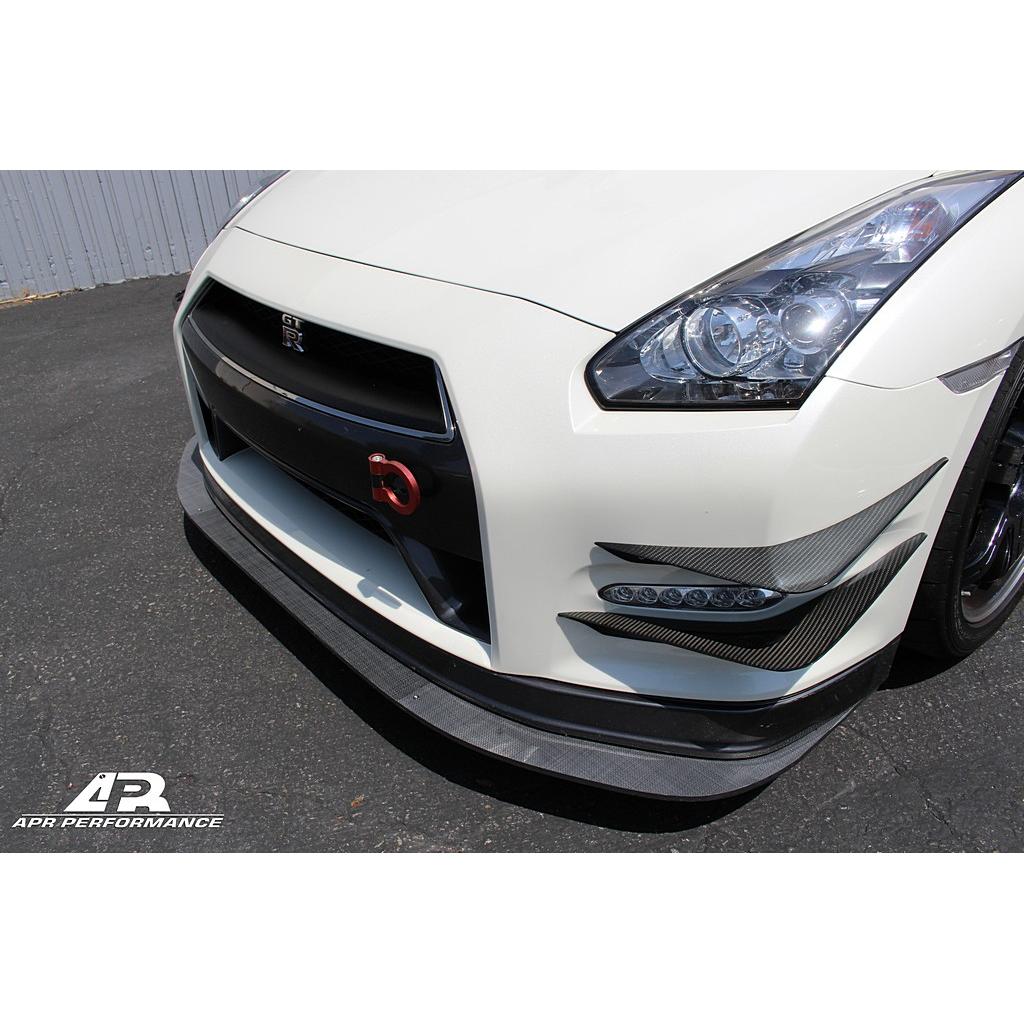 Carbon Fiber Front Bumper Canards- 2012-2016 Nissan GTR R35