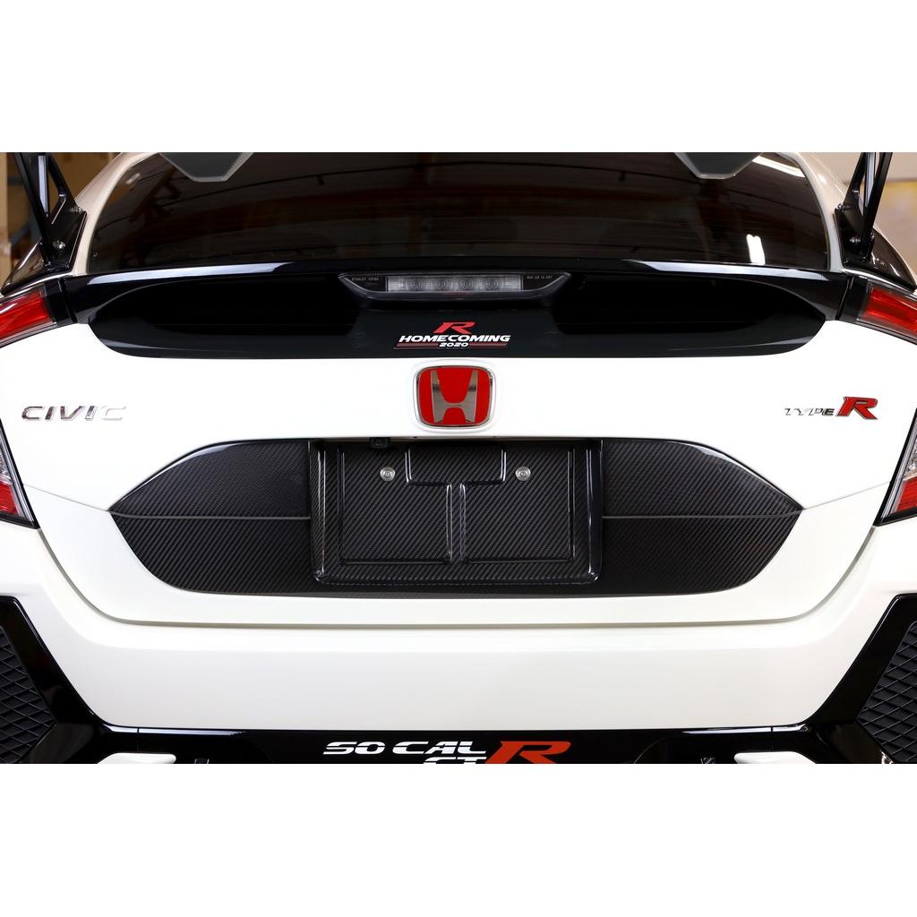 Carbon Fiber License Plate Backing- Honda FK8 Civic Type R 2017 - 2021