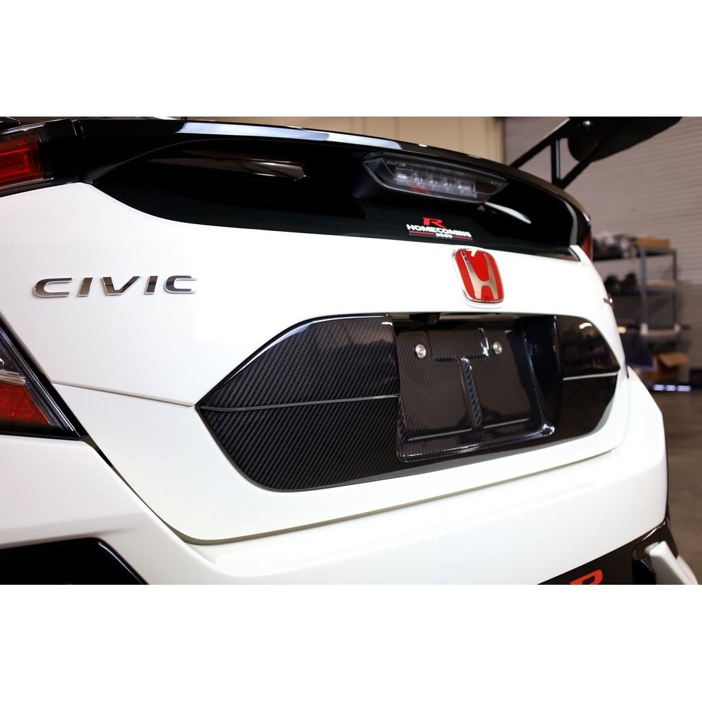 Carbon Fiber License Plate Backing- Honda FK8 Civic Type R 2017 - 2021