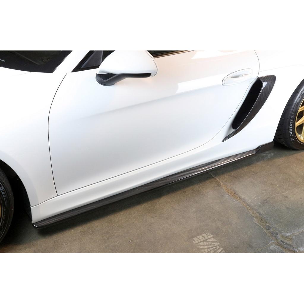 Carbon Fiber Side Rocker Extensions/ Side Skirt- 2015-2016 Porsche 981 Cayman GT4