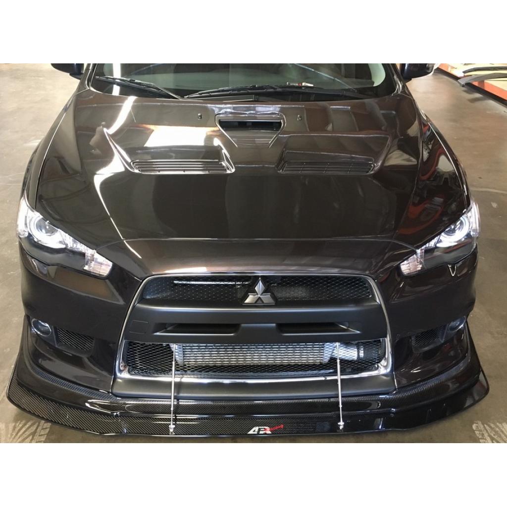 Carbon Fiber Front Wind Splitter- 2008-2016 Mitsubishi Evolution X with APR Lip
