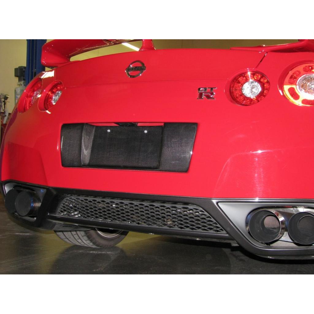 Carbon Fiber License Plate Backing-2008-2011 Nissan R35 GTR