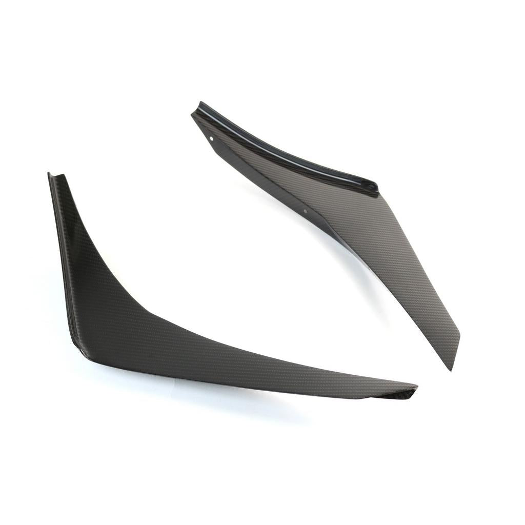 Carbon Fiber Front Bumper Canards - 2016 - 2020 Ford S550 Mustang Shelby GT350