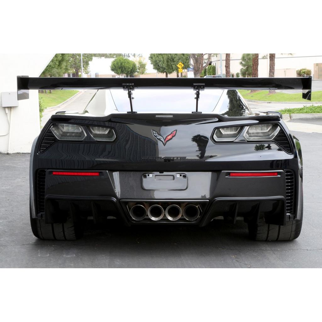 GTC-500 Chassis Mount Carbon Fiber Adjustable Wing- Chevrolet C7 Corvette Z06 / Grand Sport