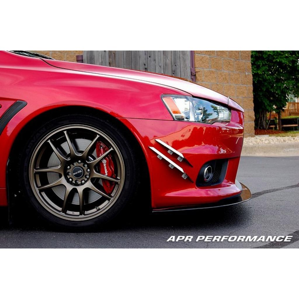 Carbon Fiber Front Wind Splitter - 2008-2016 Mitsubishi Evo X Stock Bumper