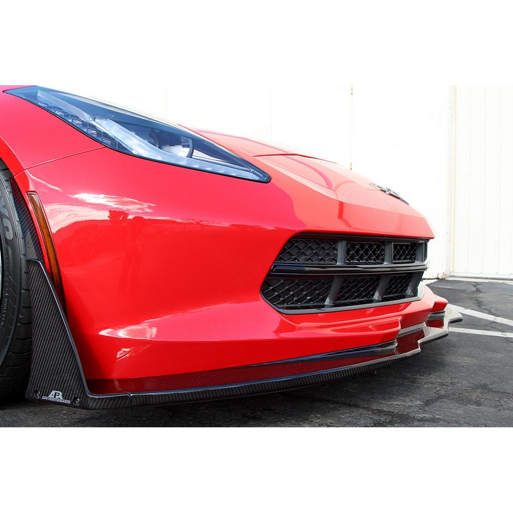 Carbon Fiber Front Bumper Canards and Spats- Chevrolet C7 Corvette Z06