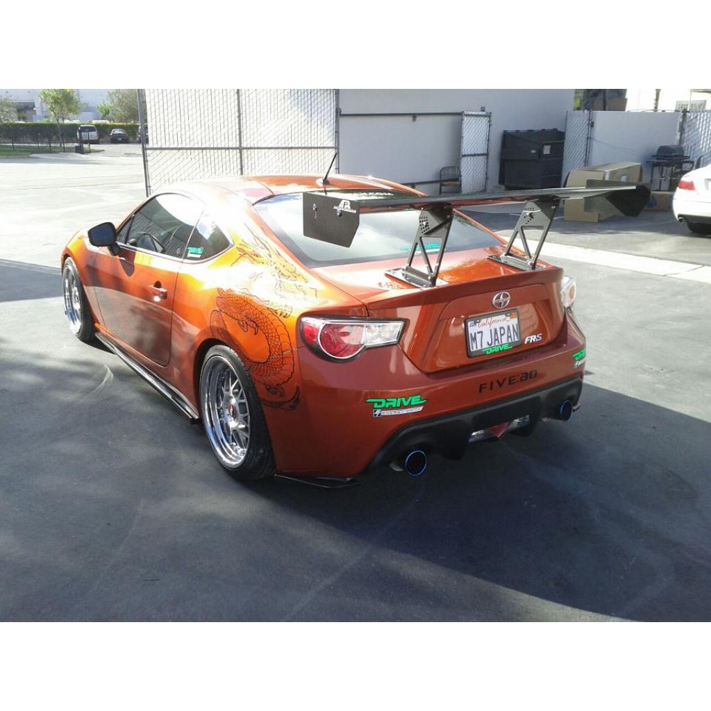 GT-250 Carbon Fiber Adjustable Wing w. 11" Pedestals Set - 2013-2021 Scion FRS / Toyota GT86/ Subaru BRZ