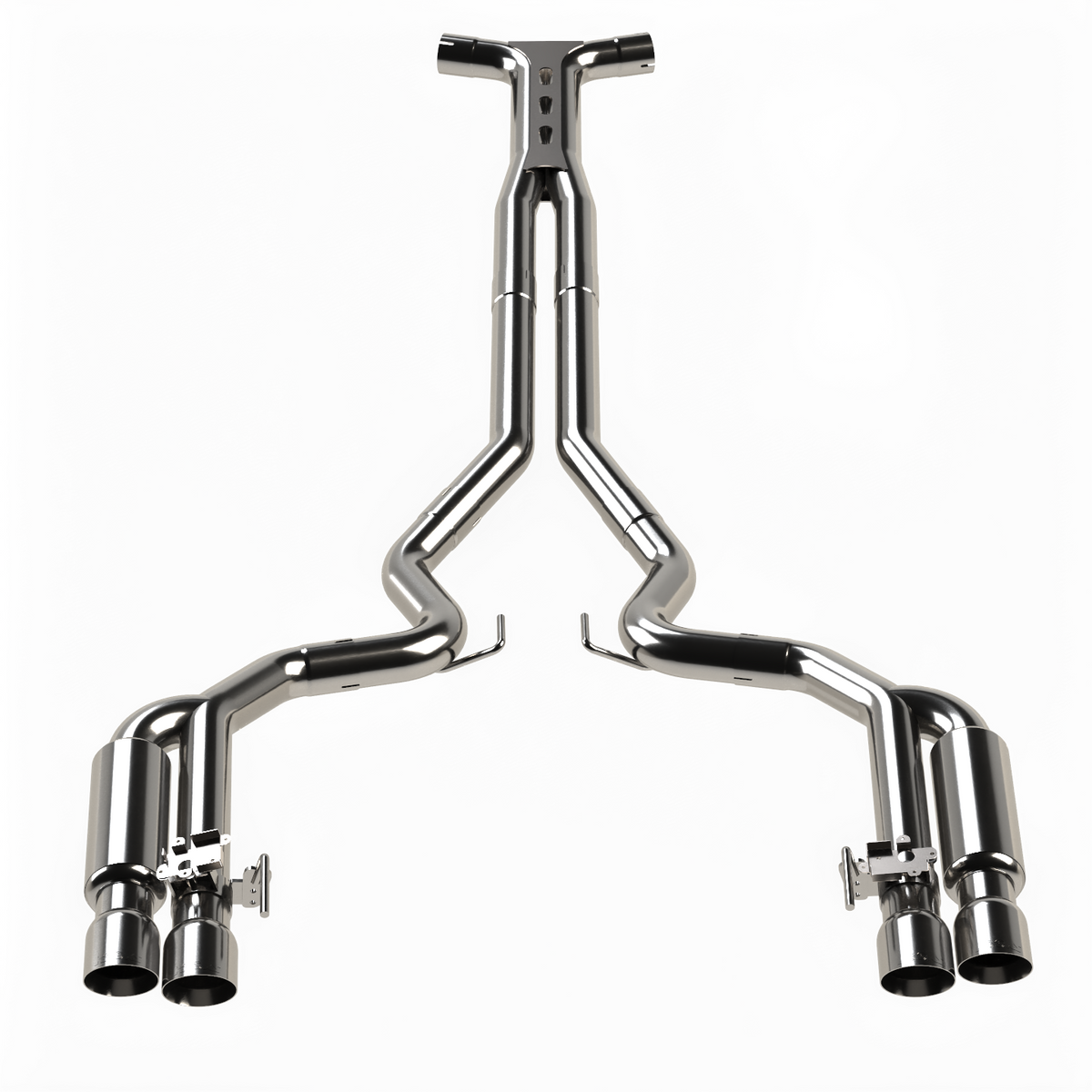 Kooks 3" SS Connection-Back ULTRA X Shotgun Exhaust w/SS Tips. 18-26 Mustang GT 5.0L — 11515700